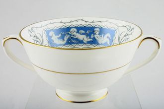 Coalport Revelry - Blue Soup Cup footed - 2 handles 4 3/8" x 2 1/2"