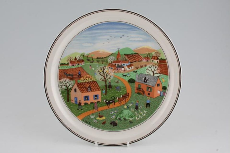 Villeroy & Boch Design Naif Picture / Wall Plate The Four Seasons, No. 1 Spring 9 1/4"
