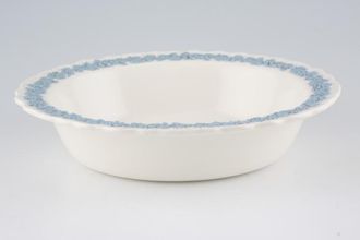 Wedgwood Queen's Ware - Blue Vine on White Vegetable Dish (Open) 9 3/4"