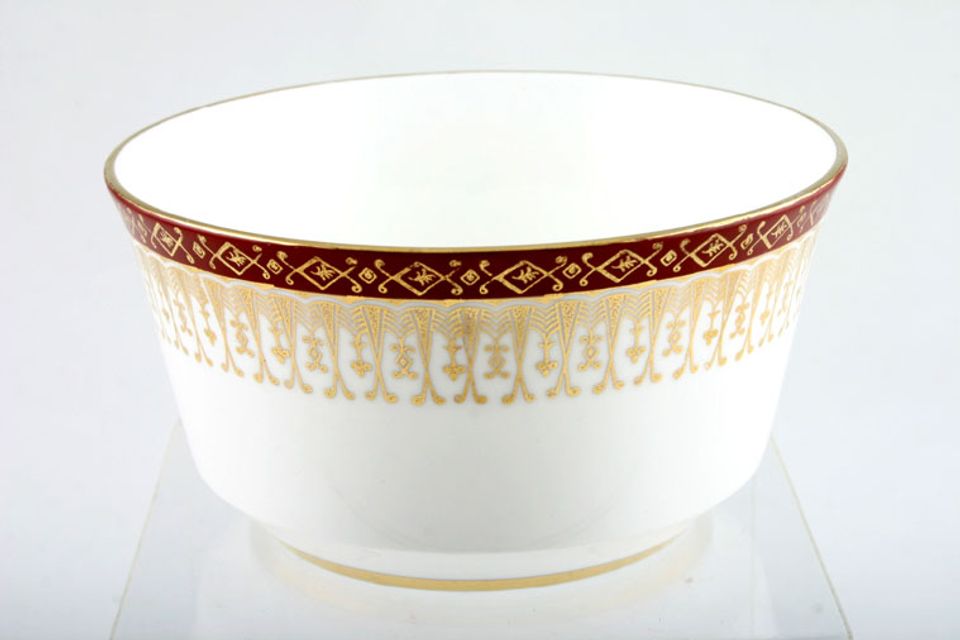 Royal Grafton Majestic - Red Sugar Bowl - Open (Tea) Round with sloping sides 4 1/4" x 2 1/8"