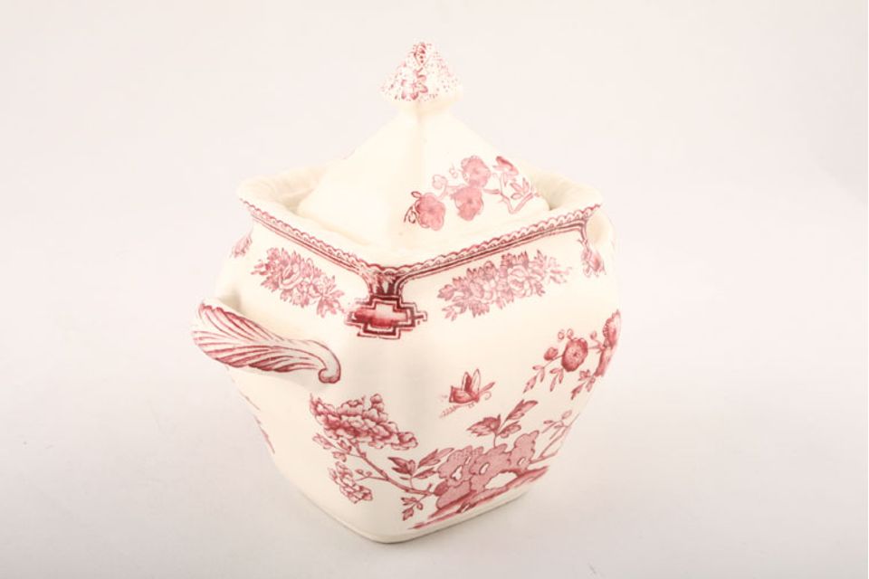 Masons Manchu - Pink Sugar Bowl - Lidded (Tea)