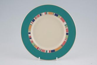 Sell Royal Doulton Carnival - T.C.1299 Tea / Side Plate Turquoise/Striped Rim 6 3/4"