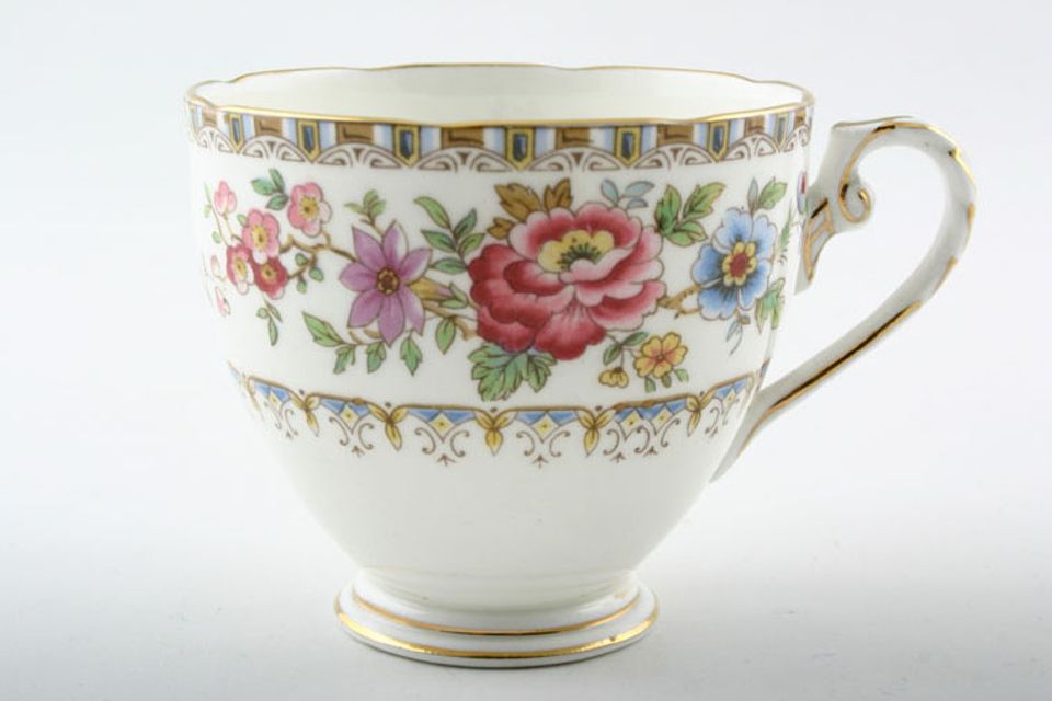 Royal Grafton Malvern Teacup Wavy edge - 2 gold lines on foot - backstamps vary 3 1/8" x 3"