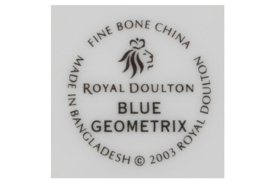 Royal Doulton Geometrix Dinner Plate Blue Geometrix Backstamp 10 1/2"