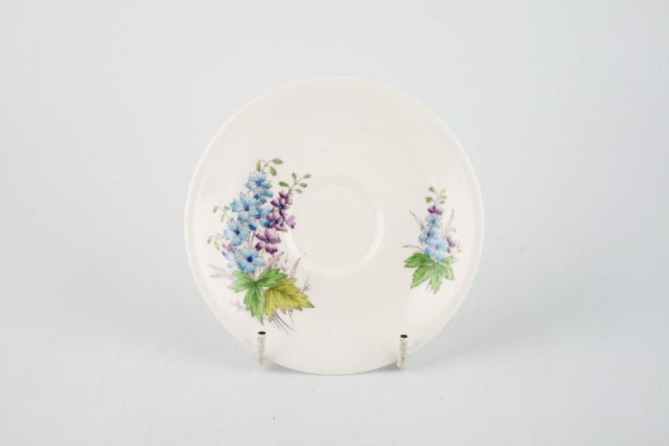 Royal Albert Flower of the Month Series - No Gold Coffee Saucer July - Larkspur 4 3/4"