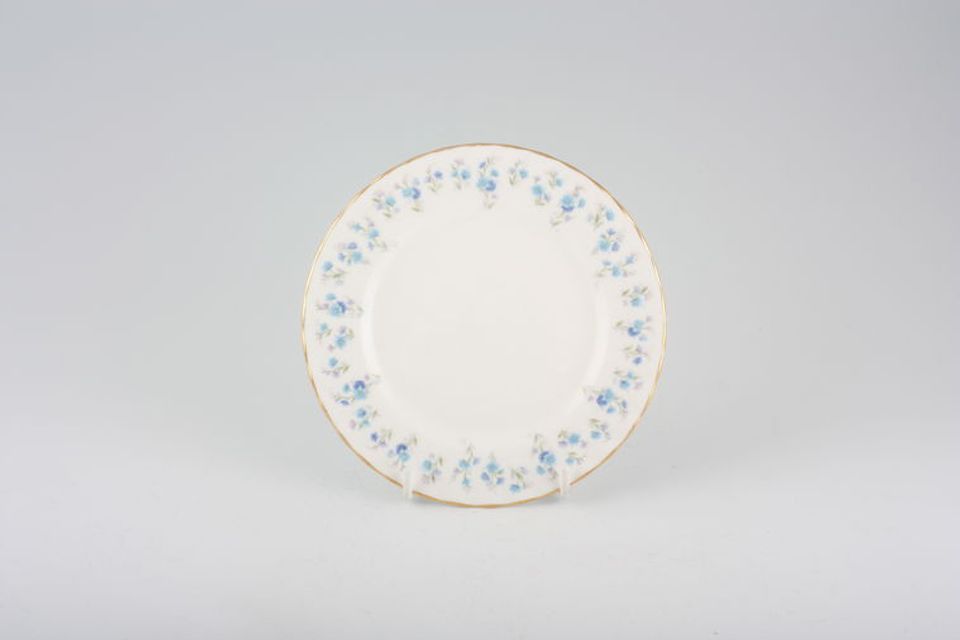 Royal Albert Memory Lane Tea / Side Plate Made in UK. Blue & pink/purple flowers 6 1/4"