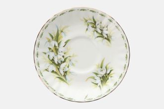 Sell Royal Albert Flower of the Month Series - Montrose Shape Coffee Saucer January - Snowdrops 4 3/4"