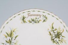 Royal Albert Flower of the Month Series - Montrose Shape Salad/Dessert Plate January - Snowdrops 8" thumb 2