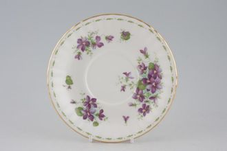 Royal Albert Flower of the Month Series - Montrose Shape Breakfast Saucer February - Violets 6 1/2"