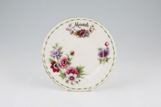Royal Albert Flower of the Month Series - Montrose Shape Tea / Side Plate March - Anemones 6 1/4"