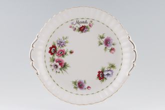 Royal Albert Flower of the Month Series - Montrose Shape Cake Plate March - Anemones 10 1/2"