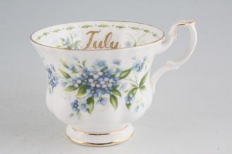 Sell Royal Albert Flower of the Month Series - Montrose Shape Teacup July - Forget Me Not 3 1/2" x 2 3/4"