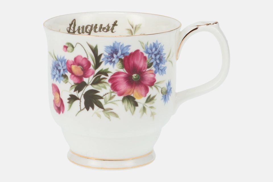 Royal Albert Flower of the Month Series - Montrose Shape Mug August - Poppy 3 1/4" x 3 1/4"