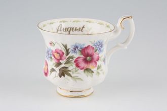 Royal Albert Flower of the Month Series - Montrose Shape Coffee Cup August - Poppy 2 7/8" x 2 5/8"