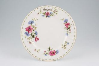 Royal Albert Flower of the Month Series - Montrose Shape Salad/Dessert Plate August - Poppy 8"