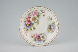 Royal Albert Flower of the Month Series - Montrose Shape Tea Saucer October - Cosmos 5 1/2"