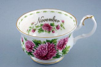 Royal Albert Flower of the Month Series - Montrose Shape Breakfast Cup November - Chrysanthemum 4 1/4" x 2 3/4"
