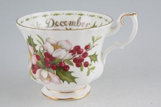 Sell Royal Albert Flower of the Month Series - Montrose Shape Teacup December - Christmas Rose 3 1/2" x 2 3/4"