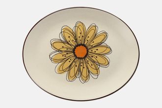 Midwinter Flower Song Oval Platter Steak Plate 12"