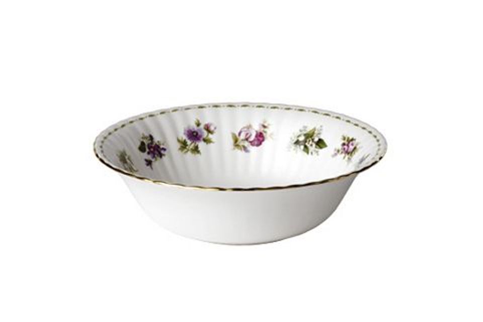Royal Albert Flower of the Month Series - Montrose Shape Salad Bowl All flowers of the month included round bowl edge 9 1/2"