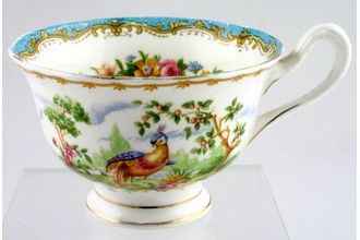 Royal Albert Chelsea Bird - Blue Edge Teacup Floral/bird decoration inside cup 3 3/4" x 2 1/2"