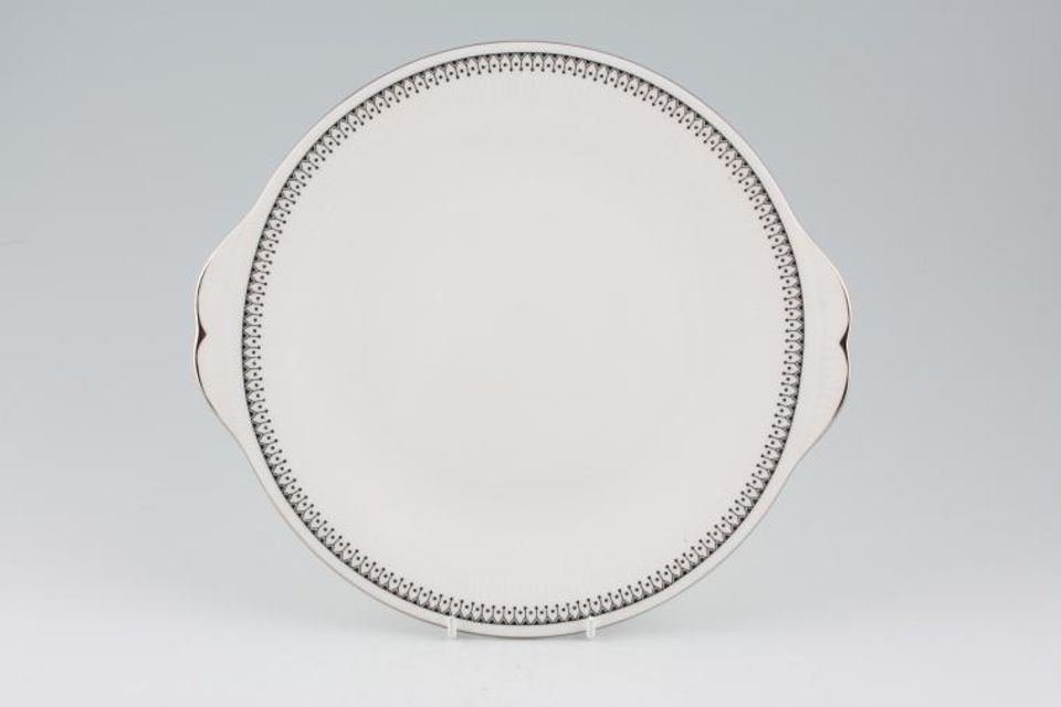 Paragon Olympus - Black and White Cake Plate Round, Eared 10 3/8"