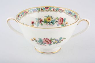 Sell Coalport Ming Rose Soup Cup 2 handles-footed-wavy rim 4 1/4" x 2 1/2"