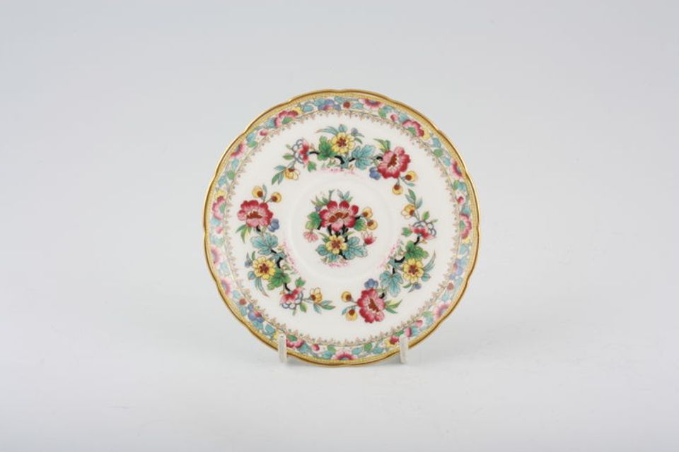 Coalport Ming Rose Coffee Saucer 2 1/2" well - for coffee can 5 1/2"