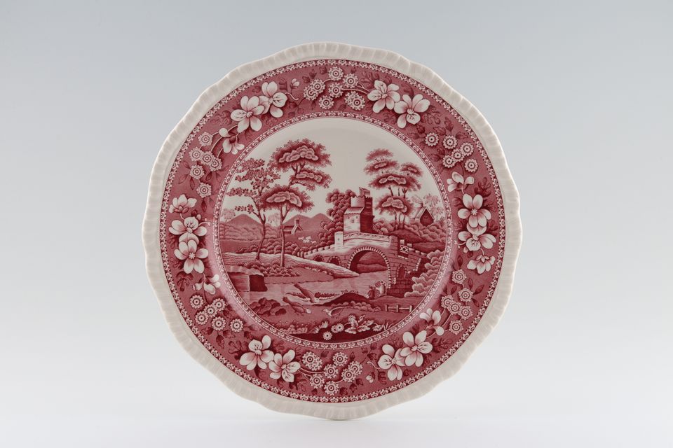 Spode Spode's Tower - Pink - New Backstamp Breakfast / Lunch Plate 9 1/2"