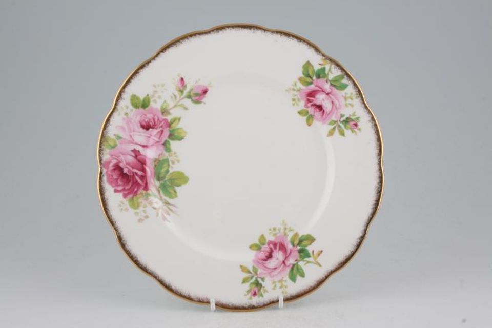Royal Albert American Beauty Breakfast / Lunch Plate larger floral pattern 9"