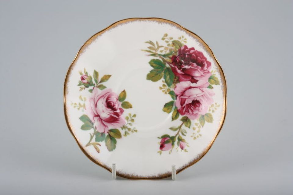 Royal Albert American Beauty Tea Saucer larger floral pattern 5 1/2"