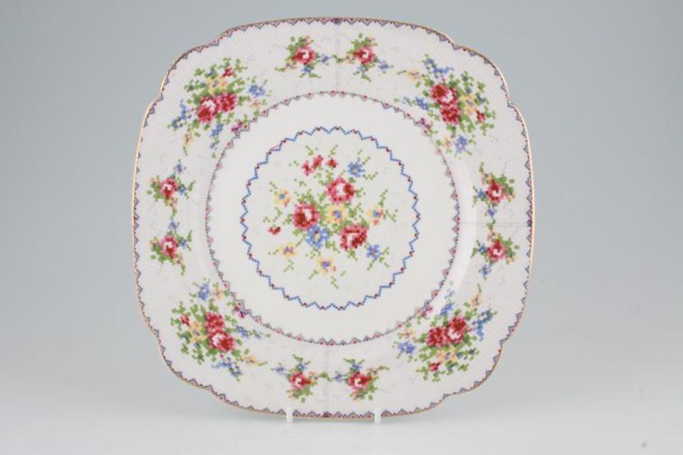Royal Albert Petit Point Breakfast / Lunch Plate Square 9 5/8"