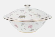 Tuscan & Royal Tuscan Windswept - white background, gold rim Vegetable Tureen with Lid no handles thumb 1