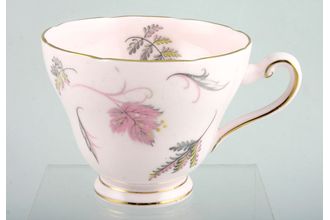 Tuscan & Royal Tuscan Windswept - pink background, gold rim Teacup wavy edge 3 1/2" x 2 3/4"