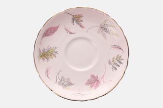 Sell Tuscan & Royal Tuscan Windswept - pink background, gold rim Tea Saucer wavy edge 5 5/8"