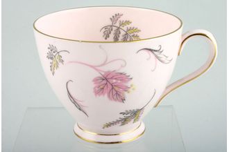 Tuscan & Royal Tuscan Windswept - pink background, gold rim Teacup smooth edge 3 1/2" x 2 7/8"