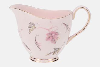 Sell Tuscan & Royal Tuscan Windswept - pink background, gold rim Milk Jug smooth edge 1/2pt