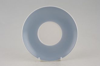 Tuscan & Royal Tuscan Harebell Tea Saucer plain blue, no pattern, larger well 5 3/4"