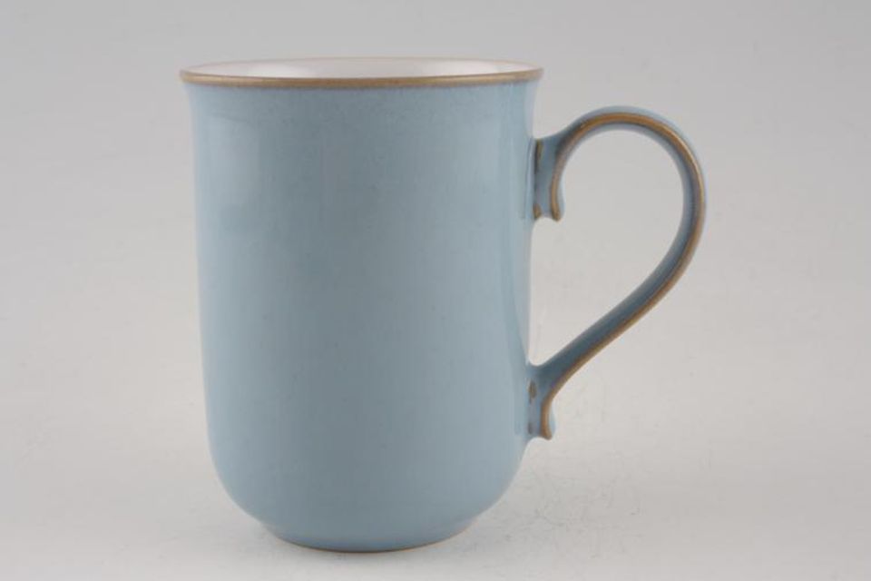 Denby Colonial Blue Mug Straight sided - ear shape handle 3" x 4"
