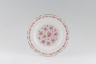 Tuscan & Royal Tuscan Love In The Mist - white background, pink flowers Tea / Side Plate 7"