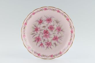 Tuscan & Royal Tuscan Love In The Mist - pink background, pink flowers Tea Saucer 5 1/2"