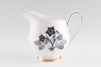 Sell Tuscan & Royal Tuscan Wild Strawberry Milk Jug gold trim round base and sides of handle 1/2pt