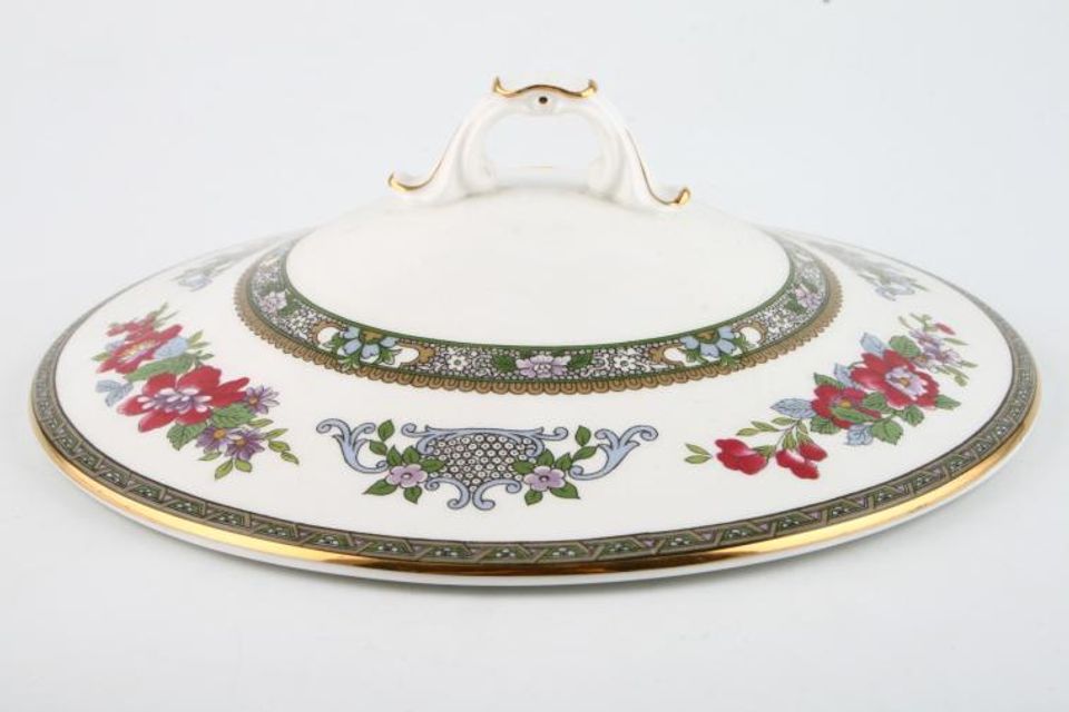 Paragon & Royal Albert Tree of Kashmir Vegetable Tureen Lid Only Raised handle with gold