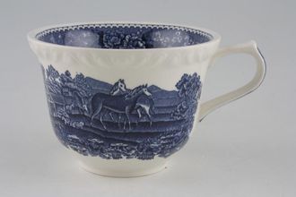 Adams English Scenic - Blue Breakfast Cup Horses 4 1/8" x 3"