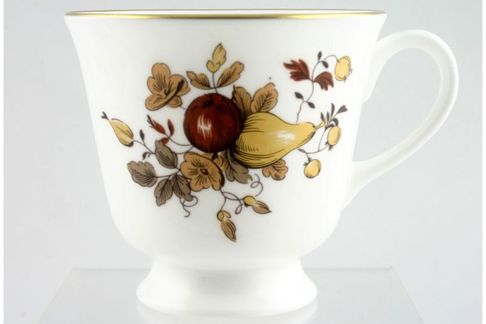 Royal Worcester Golden Harvest - White Teacup Tall, Footed 3 1/2" x 3"