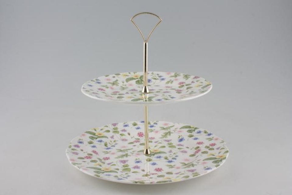 Queens Country Meadow Cake Stand 2 tier
