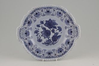 Adams Blue Butterfly Cake Plate 10 3/8"