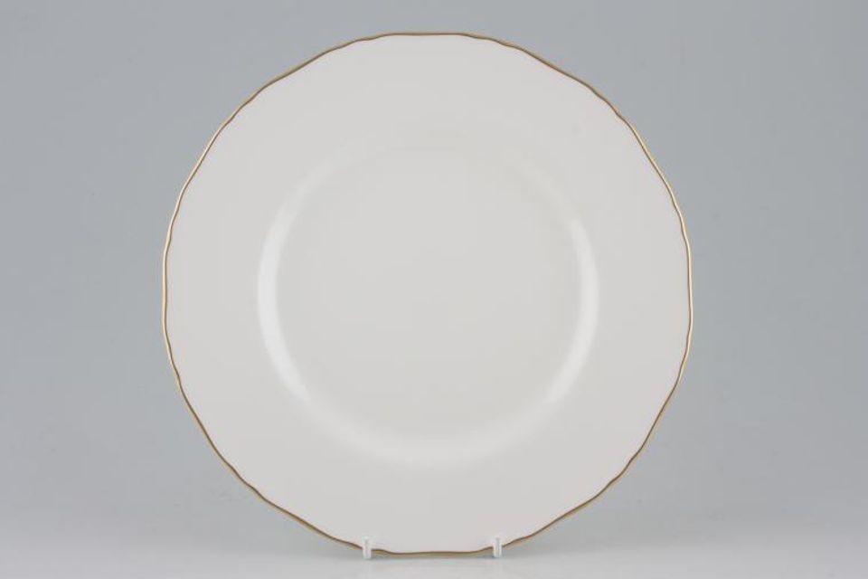Royal Worcester Strathmore - White - Plain Breakfast / Lunch Plate Wavy Edge 9 1/4"