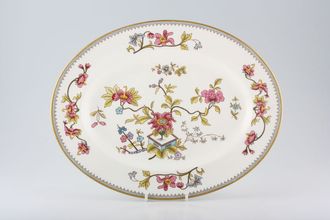 Coalport Persian Flower Oval Platter 13 3/4"