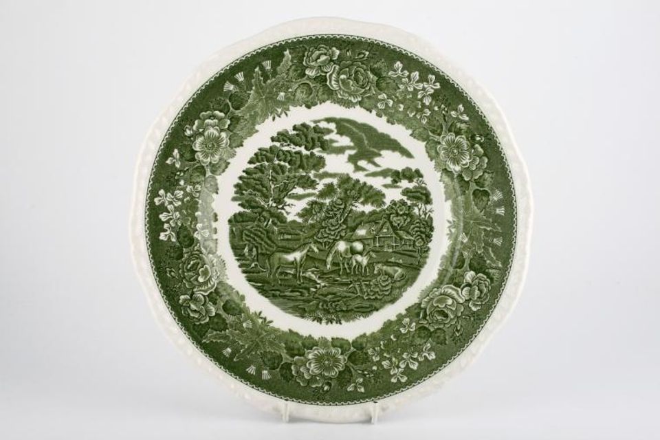 Adams English Scenic - Green Dinner Plate Flat 10 3/8"
